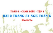 Bài 2 trang 51 SGK Toán 6 tập 1 Cánh Diều